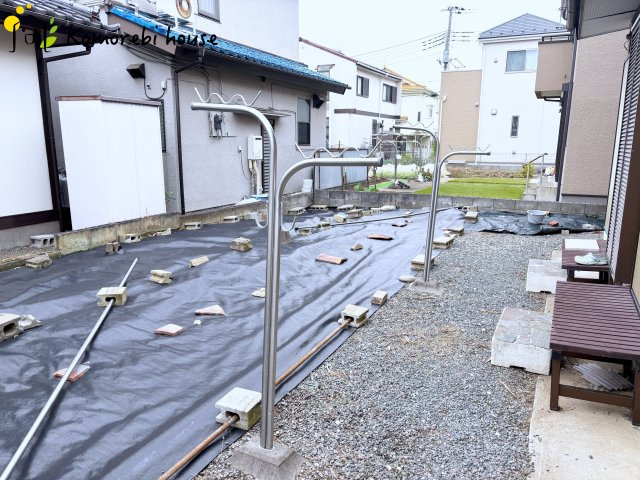 比企郡川島町上伊草　中古一戸建ての庭|洗濯物を干しやすいお庭です