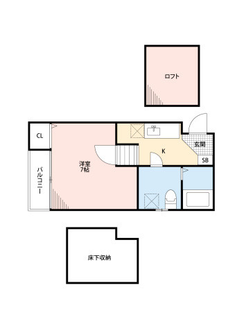 コンフォートベネフィス西新東の間取り