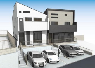 【外観パース】 | 本パースは、イメージ図につき、風景、建物、植栽などについては施工後の現物との差異が生じます
つきまして本パースによって生じたいかなる損害については一切責任を負いません