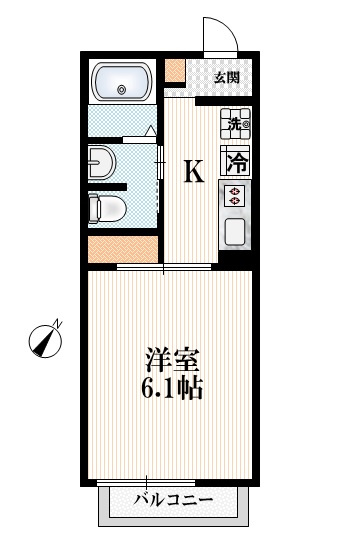シティハイム　ワカクサの間取り