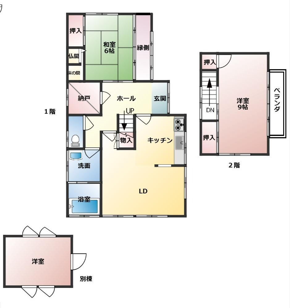郷曽中古戸建の間取り
