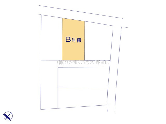 野田市堤台281番2　新築戸建　B号棟の区画図|北西3.85ｍ公道