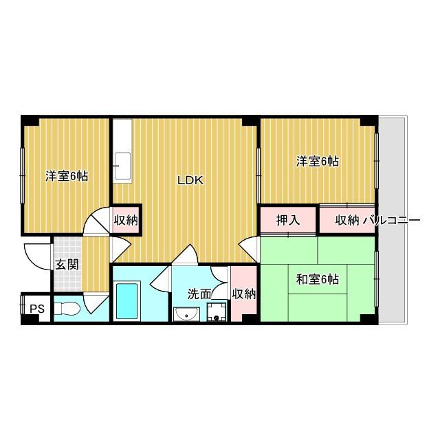 清涼ハイツの間取り