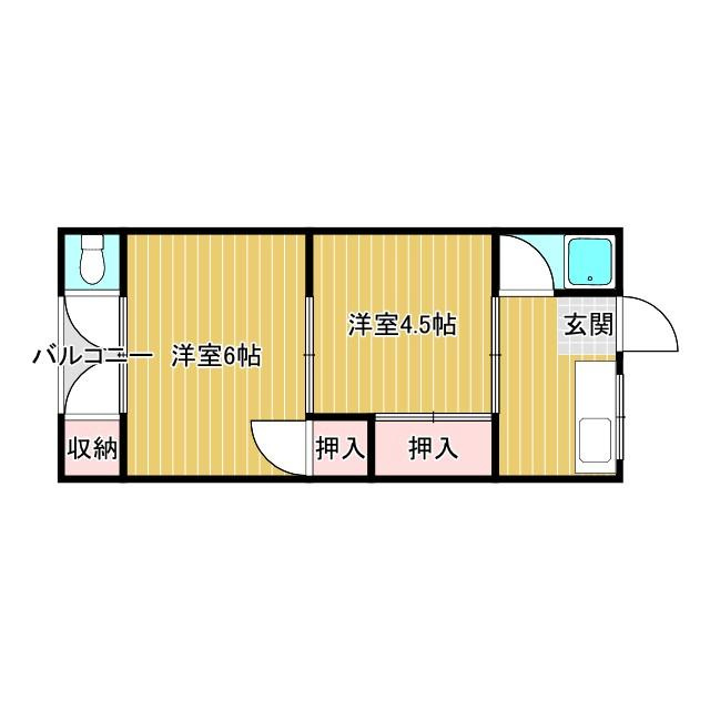 千里丘山口ハイツの間取り