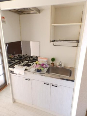 【キッチン】 | Kanada　B棟 | ミニキッチン　一口ガスコンロ