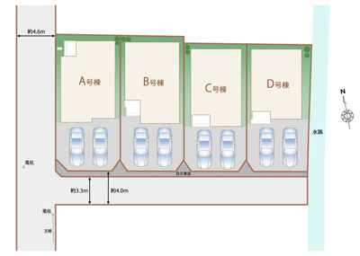 【区画図】 | 駿東郡長泉町下土狩 新築一戸建て A号棟 | A号棟の区画図です