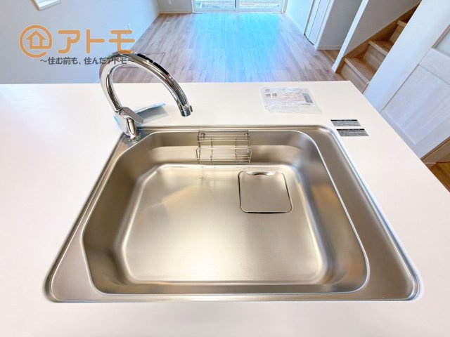 【設備】 | 三島市谷田　新築一戸建て　3号棟 | 広いシンクは使い勝手良好です♪