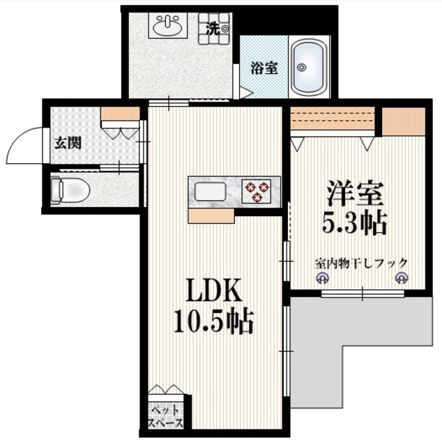 Ｌ’ｏｕｒｓ　８０８の間取り