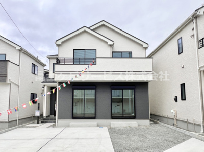 【外観】 | 裾野市石脇 C号棟 | 現在建築中の外観画像です。ご内覧は同じメーカーの完成物件へご案内いたしますので、いつでもご相談ください！外観パースです