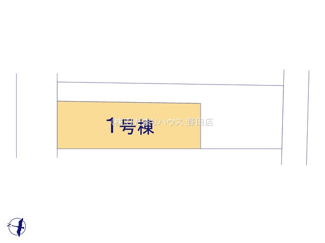 野田市中根2期　新築戸建　1号棟の区画図|北西6.5ｍ公道