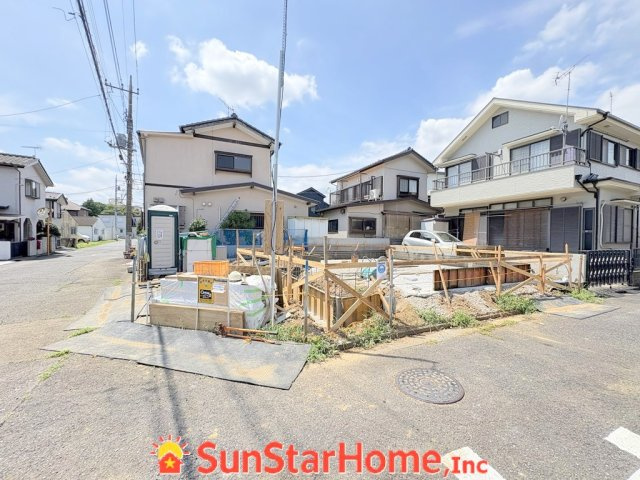 【サンスターホーム】瑞穂町むさし野2丁目　新築1邸の前面道路含む現地写真