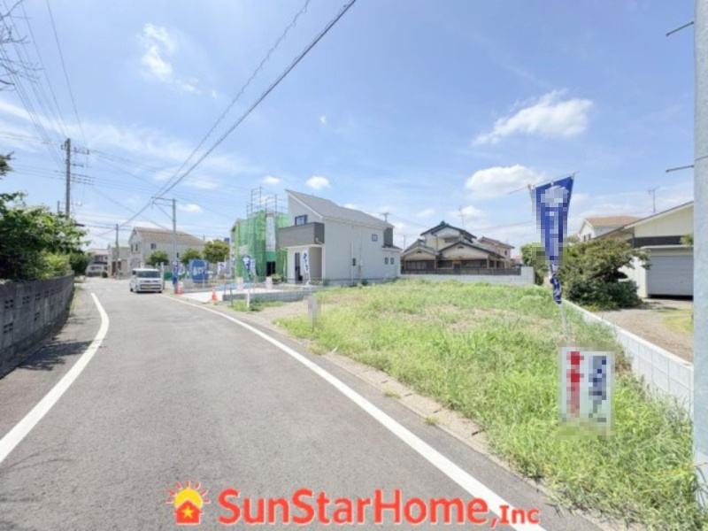 【サンスターホーム】瑞穂町二本木　1号地　売地の前面道路含む現地写真