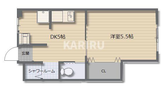 五條ハイツの間取り