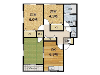 【間取り】 | コンフォーティア９　B棟