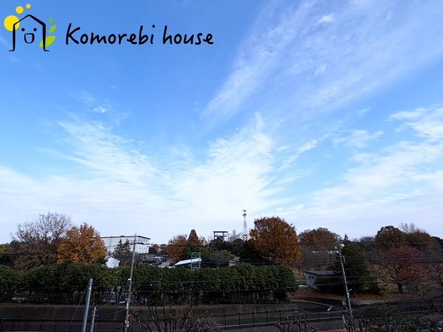 ベルヴィル大宮Aの展望|青空が広がるバルコニーからの展望です