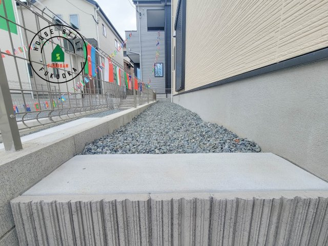 福岡市城南区樋井川7丁目第2-4棟（4号棟）の庭|お庭で自由な時間を過ごせます。