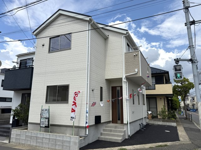 市川市本北方２丁目新築戸建【北方小学校：4分】の外観|完成済み内覧可能です！！