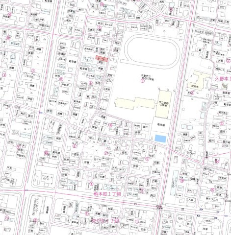 天童市柏木町1丁目【売地】の地図|案内図