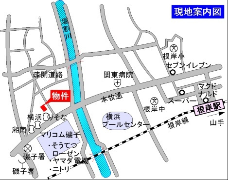 ビレジ中浜の地図|案内図