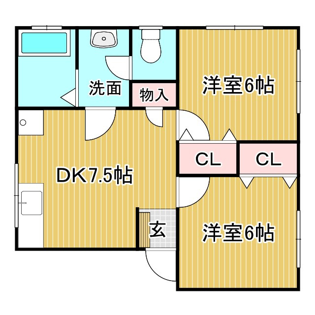 御井コーポⅠの間取り