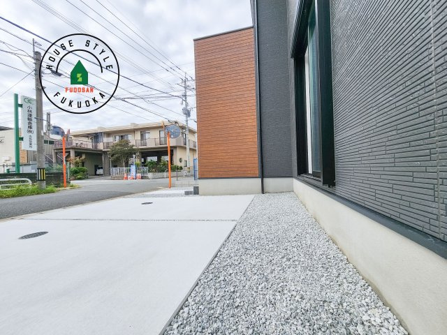 糟屋郡志免町南里2丁目第1-3棟（2号棟）の庭|お庭で自由な時間を過ごせます。