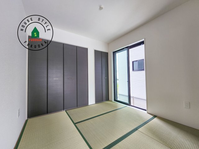 糟屋郡志免町南里2丁目第1-3棟（2号棟）の和室|柔らかい畳が心地よい和室