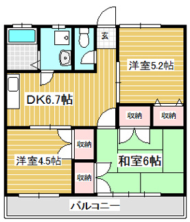 【間取り】 | コーポ山利