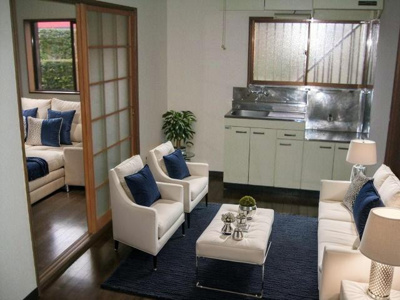 【居間・リビング】 | コーポ山利 | CGで家具等を配置したものです。実際に家具等は含まれません。