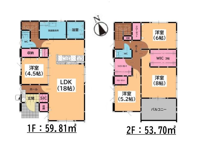 糟屋郡宇美町宇美中央1丁目第3-6棟(6号棟)の区画図|配置図(6号棟)