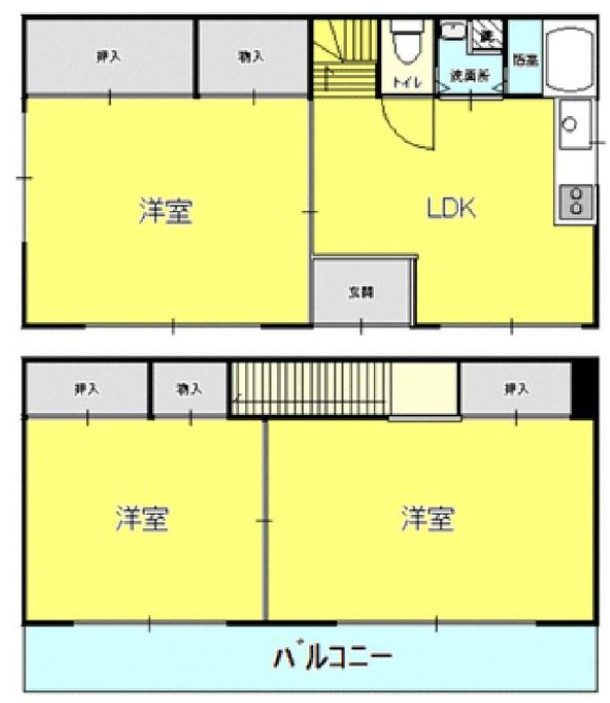朝霞賃貸戸建の間取り