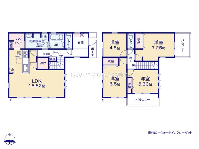 『八王子市新築戸建て』八王子市川口町1356-1【仲介手数料無料】　４６期の間取り|～仲介手数料無料☆八王子ひなた不動産～八王子市川口町　新築戸建て