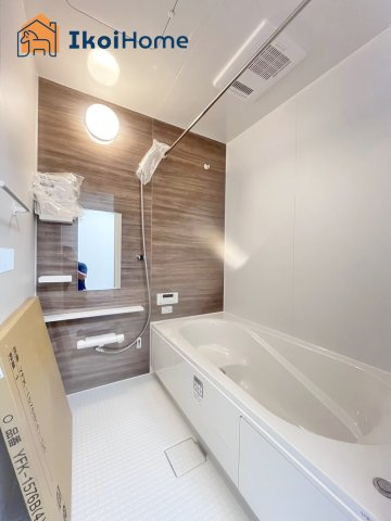 明石市魚住町清水　新築の浴室|【ホームページに現地動画掲載中】●年中無休：当日予約可●「断熱ユニットバス・断熱浴槽」を使用。