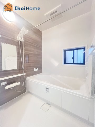 明石市魚住町中尾　全2棟　1号棟　新築戸建の浴室|【ホームページに現地動画掲載中】●年中無休：当日予約可●1坪タイプの広々したユニットバスになります