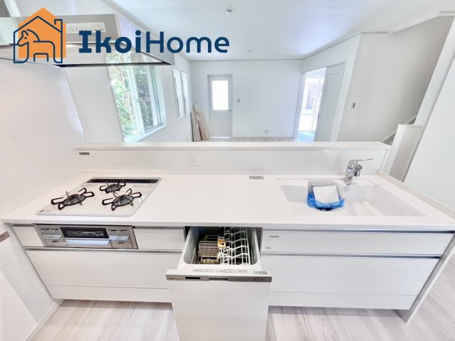 明石市朝霧町3丁目　新築戸建のキッチン|【ホームページに現地動画掲載中】●年中無休：当日予約可●食洗機付きのキッチンになります。