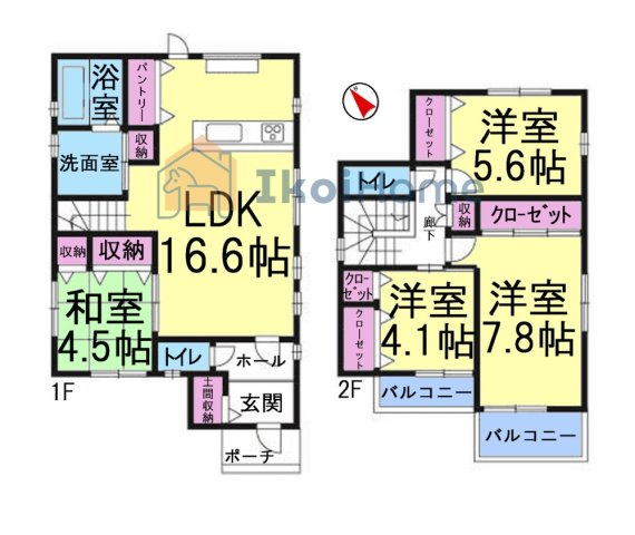 明石市朝霧町3丁目　新築戸建の間取り|【ホームページに現地動画掲載中】●年中無休：当日予約可●1階リビング16.6帖で南東向きで陽当り良好