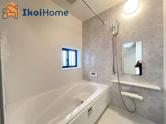 明石市魚住町中尾　全2棟　2号棟　新築戸建の浴室|【ホームページに現地動画掲載中】●年中無休：当日予約可●1坪タイプの広々したユニットバスになります。