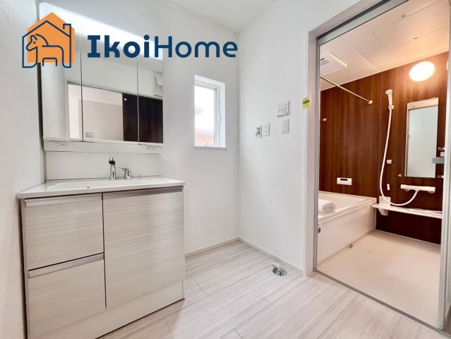 明石市藤江　新築戸建　全4区画　第1号地の洗面所|【ホームページに現地動画掲載中】●年中無休：当日予約可●洗濯パン未設置。価格は約5000円〜ご相談可