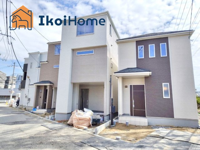 明石市東藤江2丁目　新築戸建　B号棟の外観|建物完成！4区画分譲中！西明石駅徒歩約12分！藤江小学校までは徒歩3分！通学路は歩道橋が有り安心です