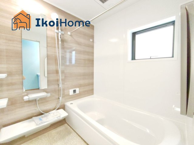 明石市西朝霧丘　新築戸建　A棟の浴室|【ホームページに現地動画掲載中】●年中無休：当日予約可●1坪タイプの広々したユニットバスになります