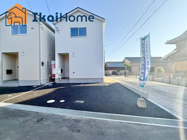 明石市大久保町松陰第8　1号棟　新築戸建の外観|JR大久保駅徒歩20分！お車2台駐車可能！1号棟は開放感のある角地のお家！陽当り・通風良好です！