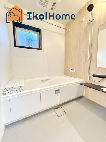 明石市大久保町西脇　新築戸建　B号棟の浴室|●年中無休：当日予約可●1坪タイプの広々したユニットバスになります。浴室暖房乾燥機もついています。