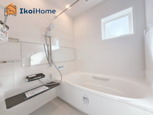 明石市東朝霧丘　4号棟　新築戸建の浴室|【ホームページに現地動画掲載中】●年中無休：当日予約可●1坪タイプの広々したユニットバスになります