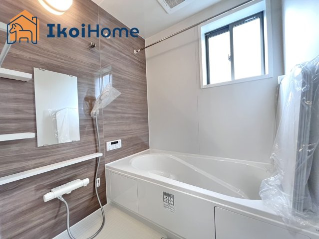 明石市西明石東町　1号棟　新築戸建の浴室|●年中無休：当日予約可●1坪タイプ広々したユニットバスになります。浴室暖房乾燥機もついています