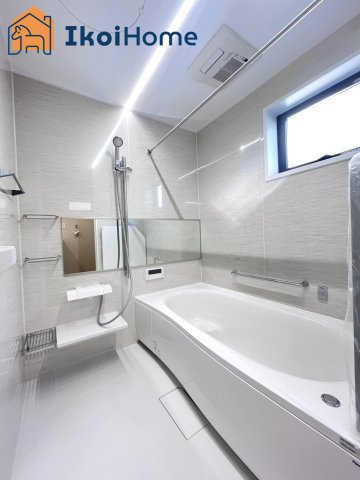 明石市二見町福里　新築戸建ての浴室|【ホームページに現地動画掲載中】●年中無休：当日予約可●1坪タイプの広々したユニットバスになります。