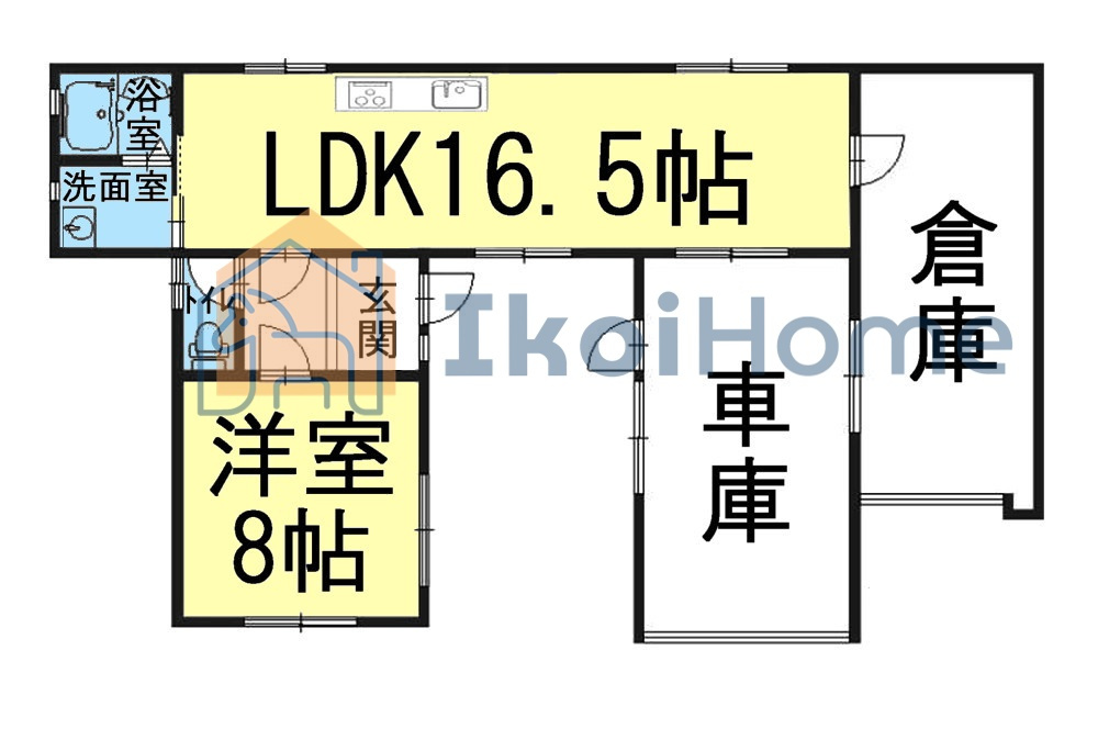 明石市大久保町八木　中古一戸建の間取り|●年中無休●シャッター付車庫や倉庫がございますので、資材置き場などの用途にもお使いいただけます。