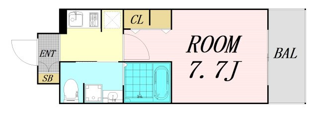 アドバンス大阪ドーム前　仲介手数料無料の間取り