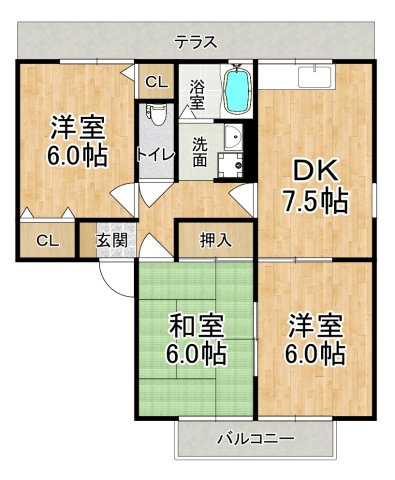 アメニティーハウスの間取り|※間取りが現況と異なる場合は現況を優先します※