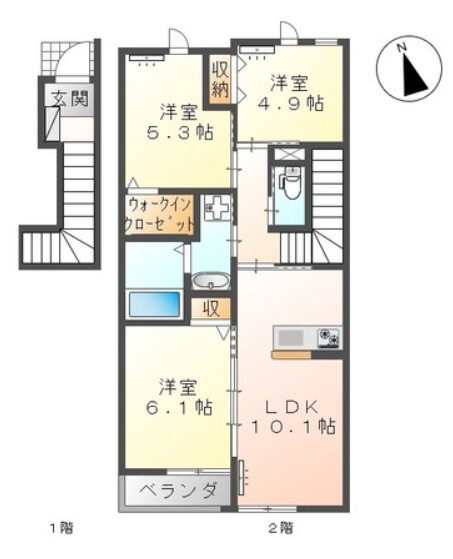 メープルⅡの間取り