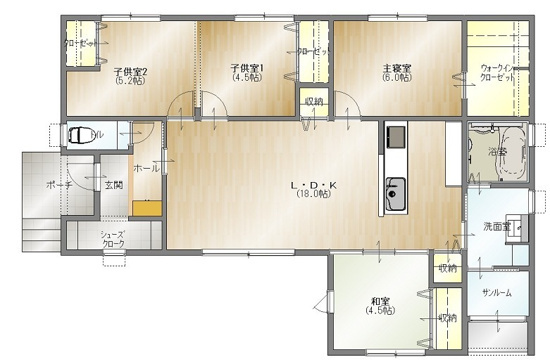 【間取り】 | 都城市金田町　2,790万円　4LDK