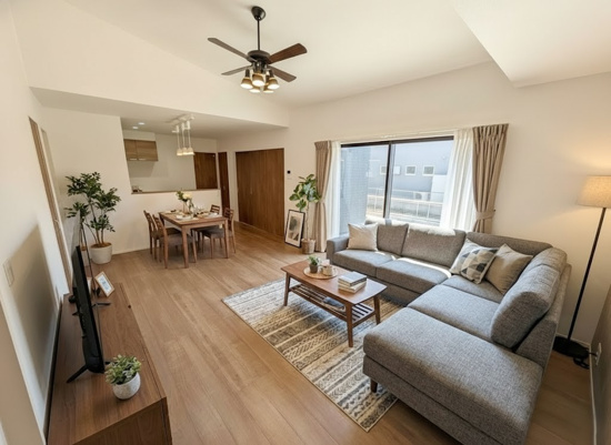 【居間・リビング】 | 都城市金田町　2,790万円　4LDK